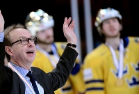 En lika lättad som glad Pär Mårts sedan VM-segern har säkrats. Foto: Fredrik Sandberg, Scanpix