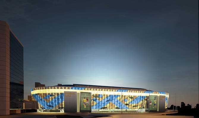 Den nya nationalarenan kommer att heta Swedbank Arena och nu talar allt för att AIK ska spela fotboll där i framtiden. Foto: Krook och Tjäder/Bergs arkitektkontor/Scanpix