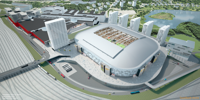 För 2 miljarder får Sverige en ny nationalarena. Kronprinsessan Victoria har nu starta det Skandinaviens största bygge.