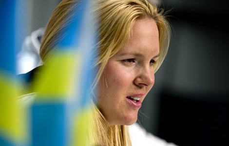 ”Anjas tal var jättebra, med humor och ja... jag började gråta. Det var passionerat och humor, ja superproffsigt. Anja kan prata från hjärtat. Hon är jätteduktig”, berättade projektledaren Karin Stolt Halvarsson. Foto: Pontus Lundahl, Scanpix