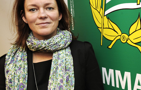Den 1 april tillträdde hon. Nu slutar hon som vd för Hammarby Fotboll AB. Åsa Sånemyr, 41 år, orkar inte kämpa emot styrelsen längre. Foto: Ingvar Karmhed, Svd/Scanpix