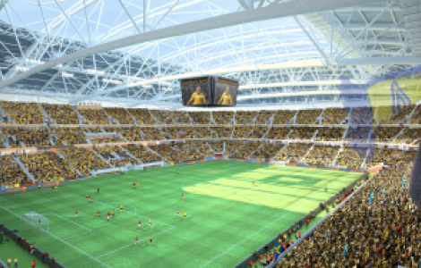 Nationalstadion i Solna, Sveriges största festplats. Kronprinsenssan Victoria startade 2-miljardsbygget på måndagen, 2012 ska det stå klart och här ska 50 000 åskådare kunna se fotboll och minst 20 000 får plats vid konserter.