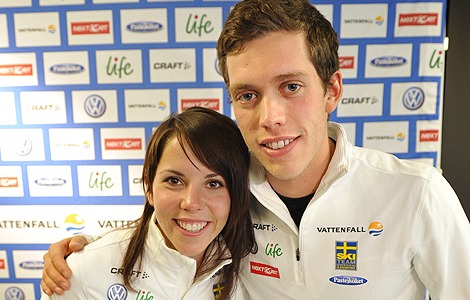 Skidförbundet inför prispengar för att locka alla stjärnor till alla lopp i längd-SM. På det viset hoppas man att Charlotte Kalla och Marcus Hellner gör maximalt antal starter. Foto: Fredrik Sandberg, Scanpix